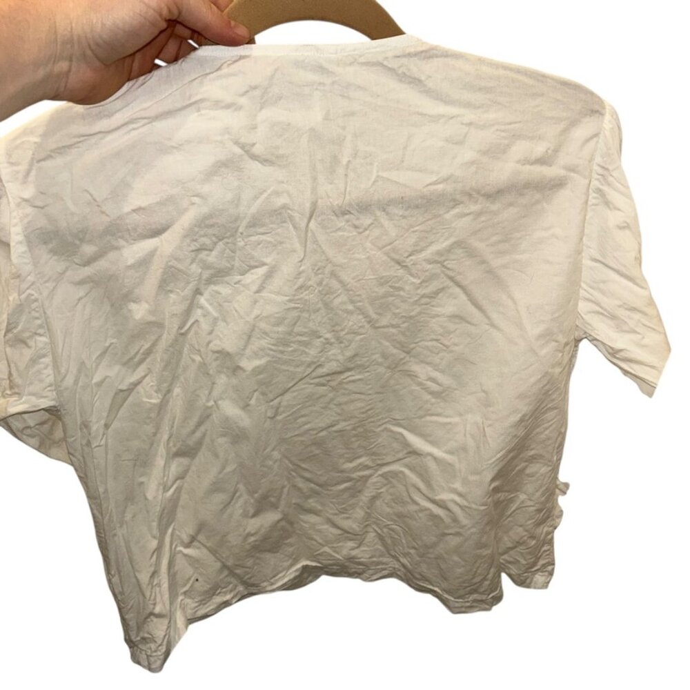 Robert Graham white black short sleeved crisp cotton button down shirt L plaid - Picture 6 of 6